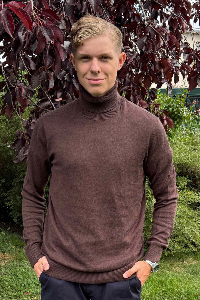 Emil Turtleneck Men Seal Brown Jack & Jones