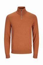 Emil Stickad Tröja Herr Mocha Bisque Jack & Jones