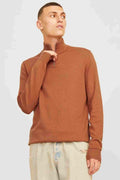Emil Stickad Tröja Herr Mocha Bisque Jack & Jones