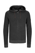 Erik Zip Hoodie Herr Black Twist W Asphalt Jack & Jones