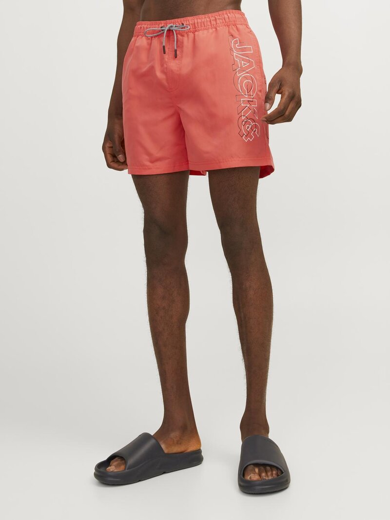 Fiji Men's Swim Shorts Hot Coral Jack & Jones
