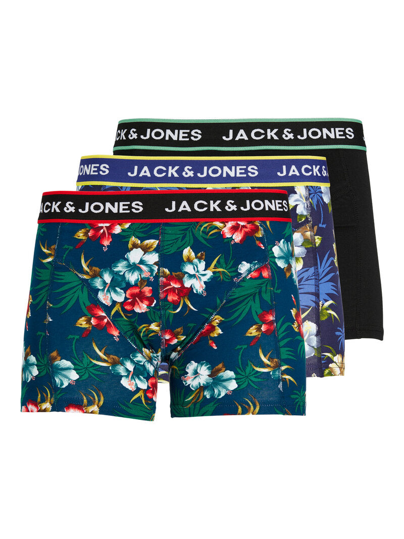 Flower Boxer Briefs 3-pack Black Bardaboes Cherry Maritime Blue Jack & Jones