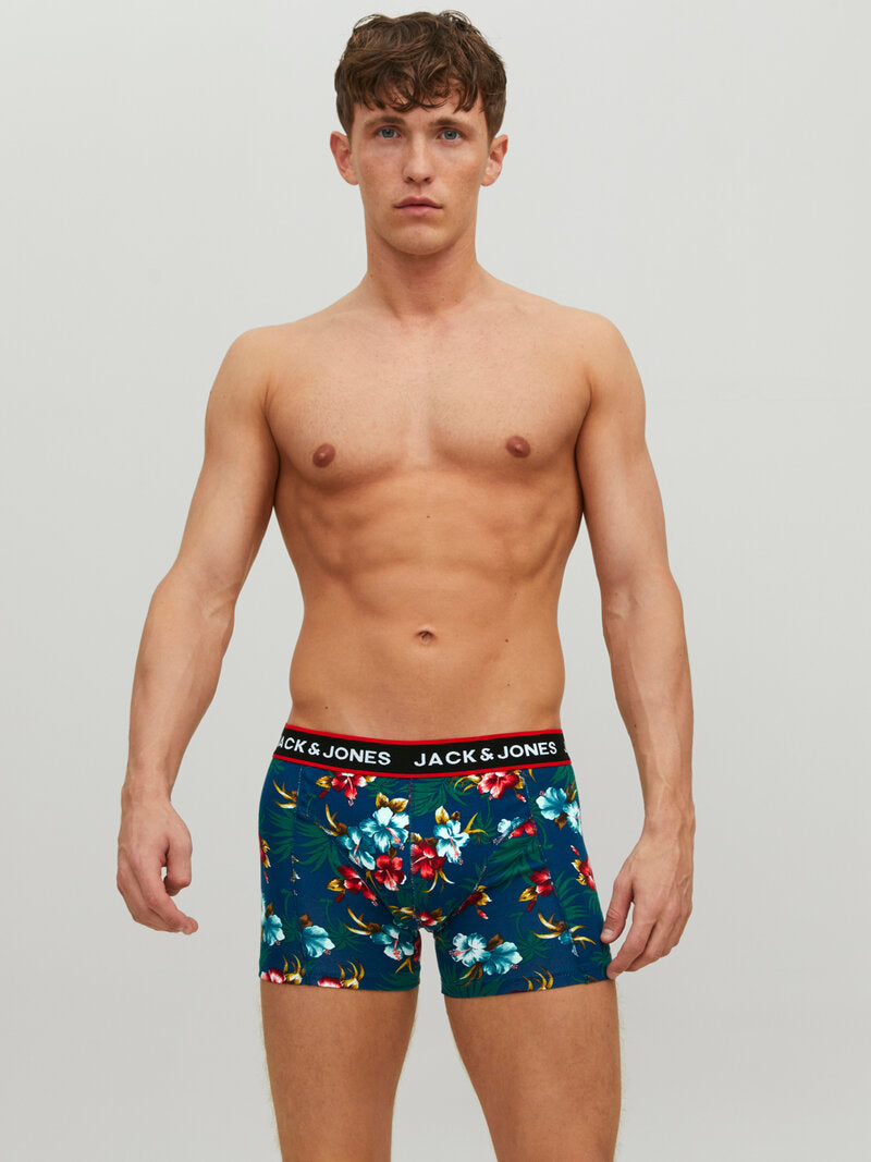 Flower Boxer Briefs 3-pack Black Bardaboes Cherry Maritime Blue Jack & Jones