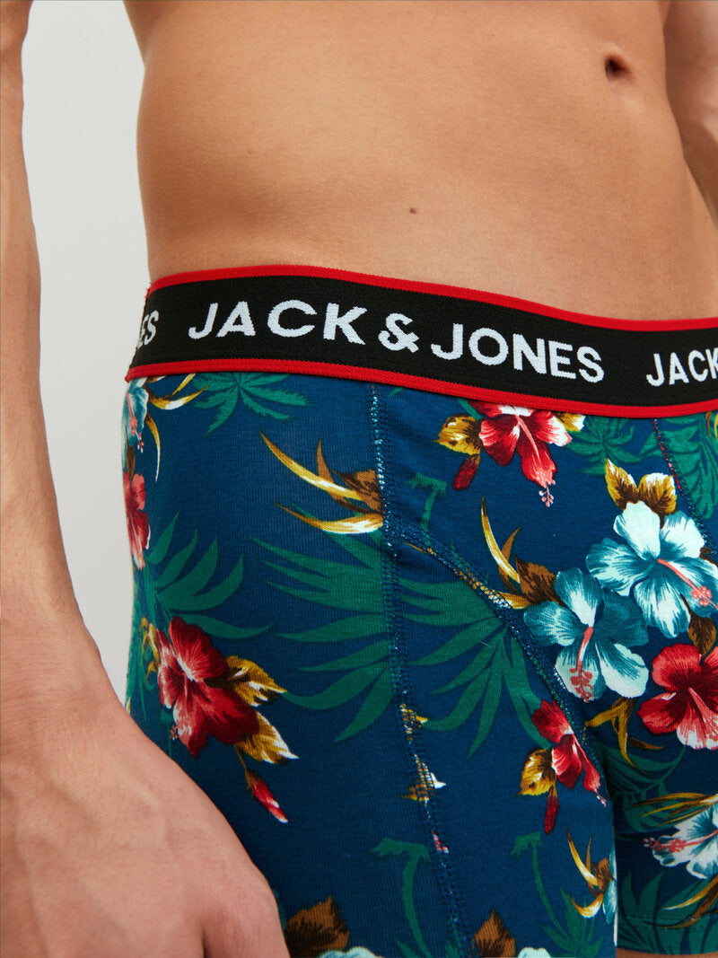 Flower Boxer Briefs 3-pack Black Bardaboes Cherry Maritime Blue Jack & Jones