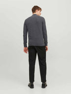Hill Knitted Cardigan Men Dark Grey Mel Jack & Jones
