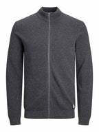 Hill Knitted Cardigan Men Dark Grey Mel Jack & Jones