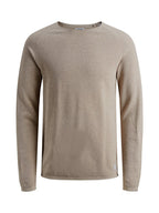 Hill Stickad Tröja Herr Beige - Jack & Jones