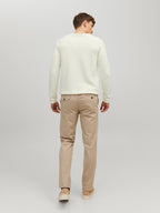 Hill Stickad Tröja Herr Cloud Dancer Jack & Jones