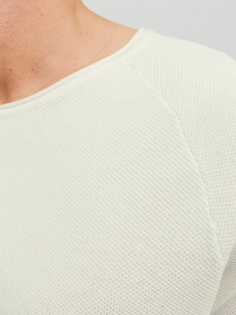Hill Knitted Sweater Men Cloud Dancer Jack & Jones