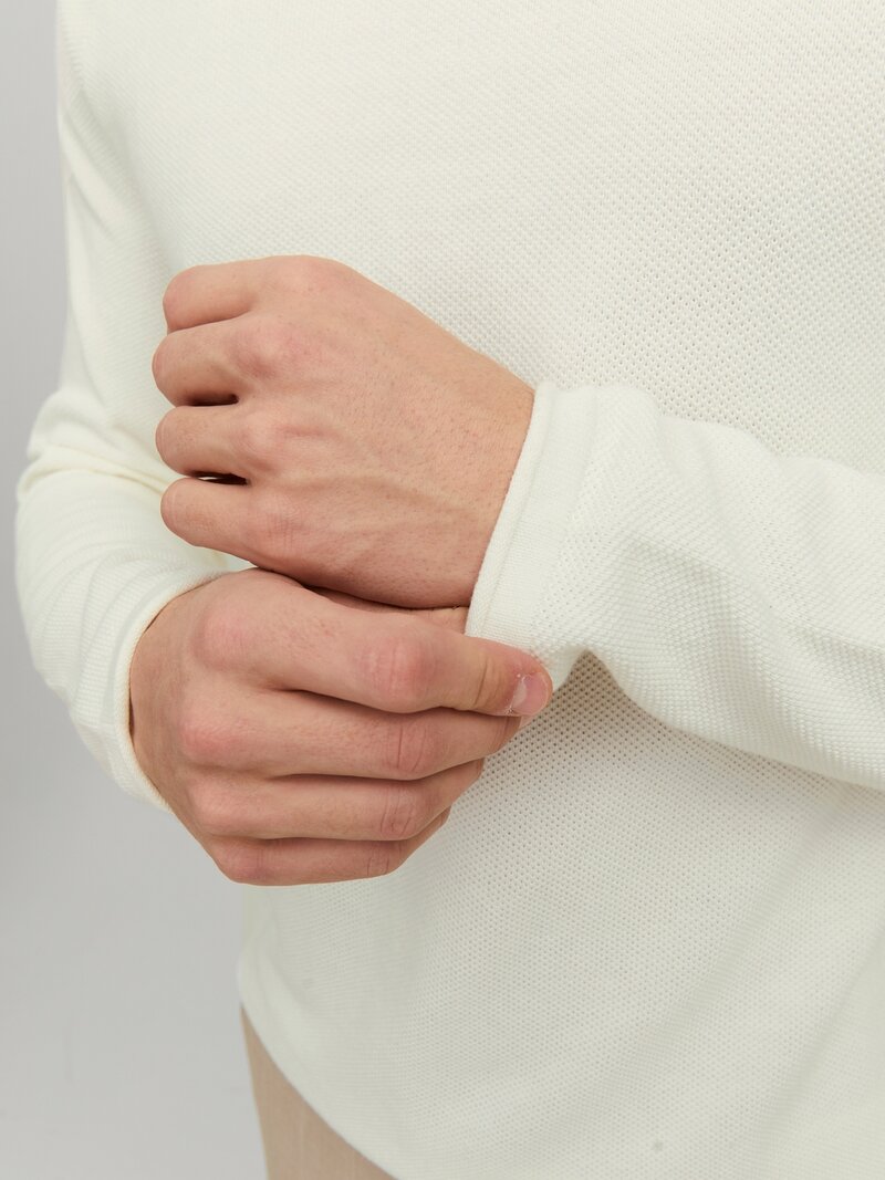 Hill Knitted Sweater Men Cloud Dancer Jack & Jones