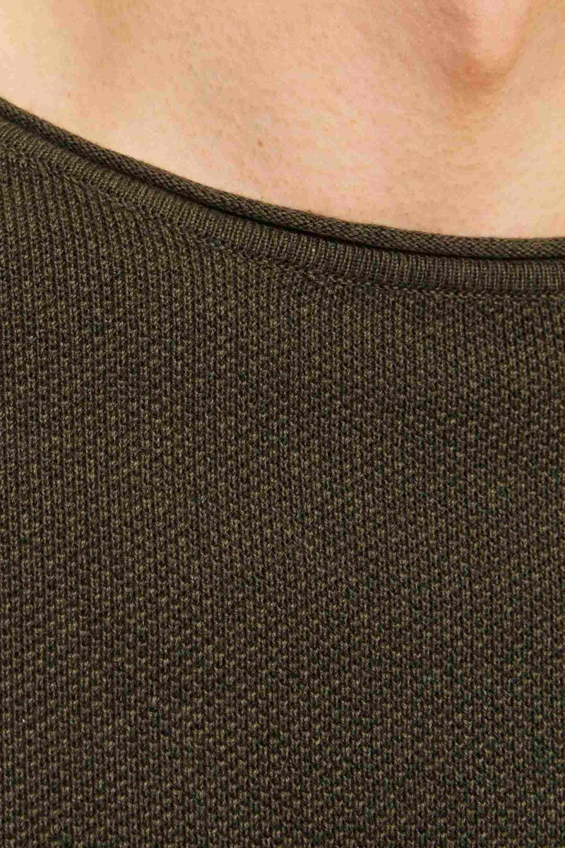Hill Stickad Tröja Herr Olive Night Melange Jack & Jones