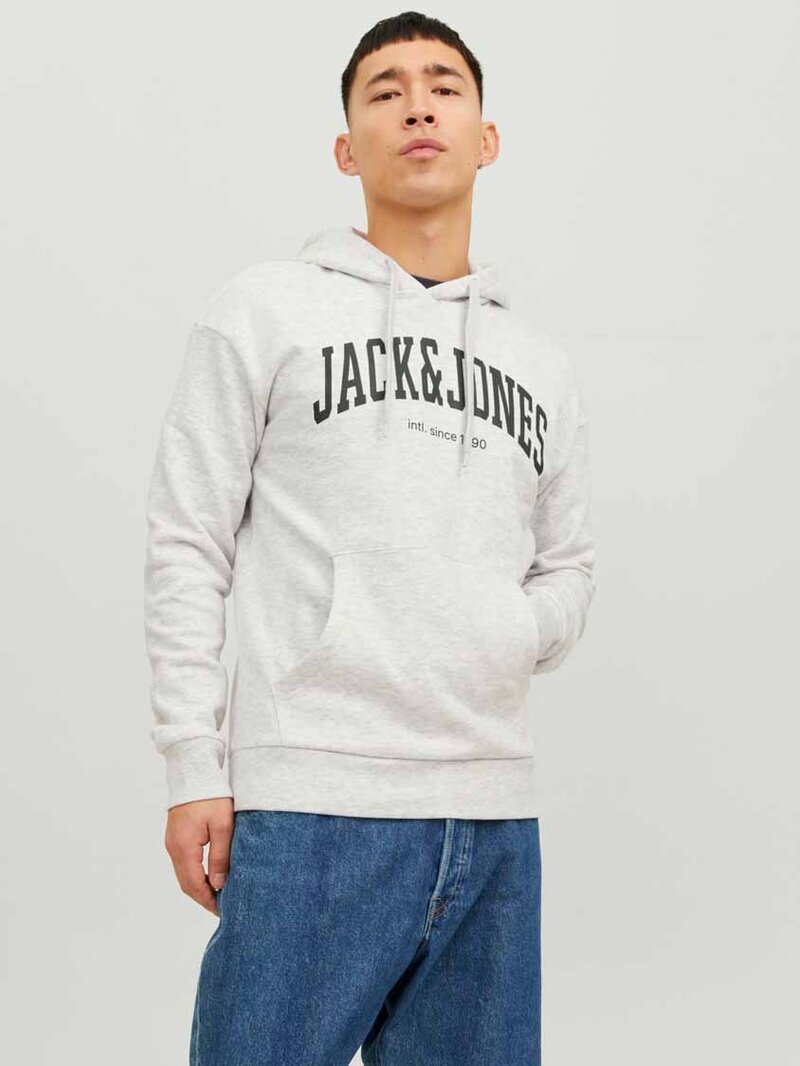 Josh Hoodie Herr White Mel Jack & Jones