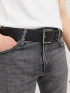 Leather Belt Men Black Jack & Jones