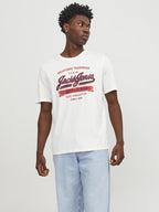 Logo T-shirt Men Cloud Dancer Jack & Jones