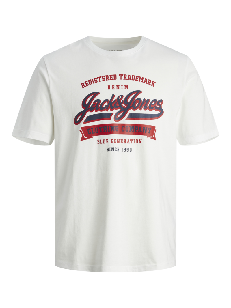 Logo T-shirt Men Cloud Dancer Jack & Jones