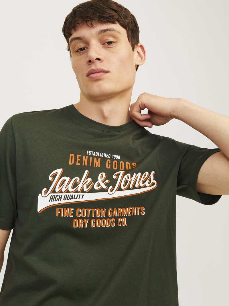 Logo T-shirt Herr Kombu Green Jack & Jones