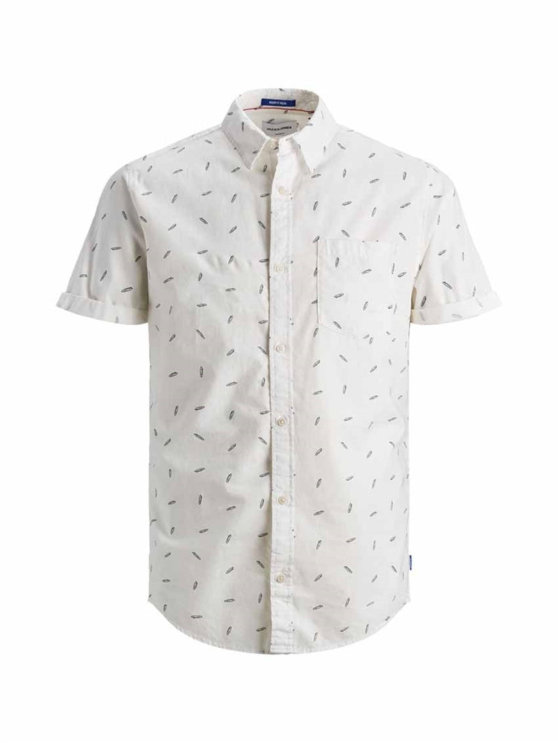Luis Kortärmad Skjorta Herr Cloud Dancer - Jack & Jones