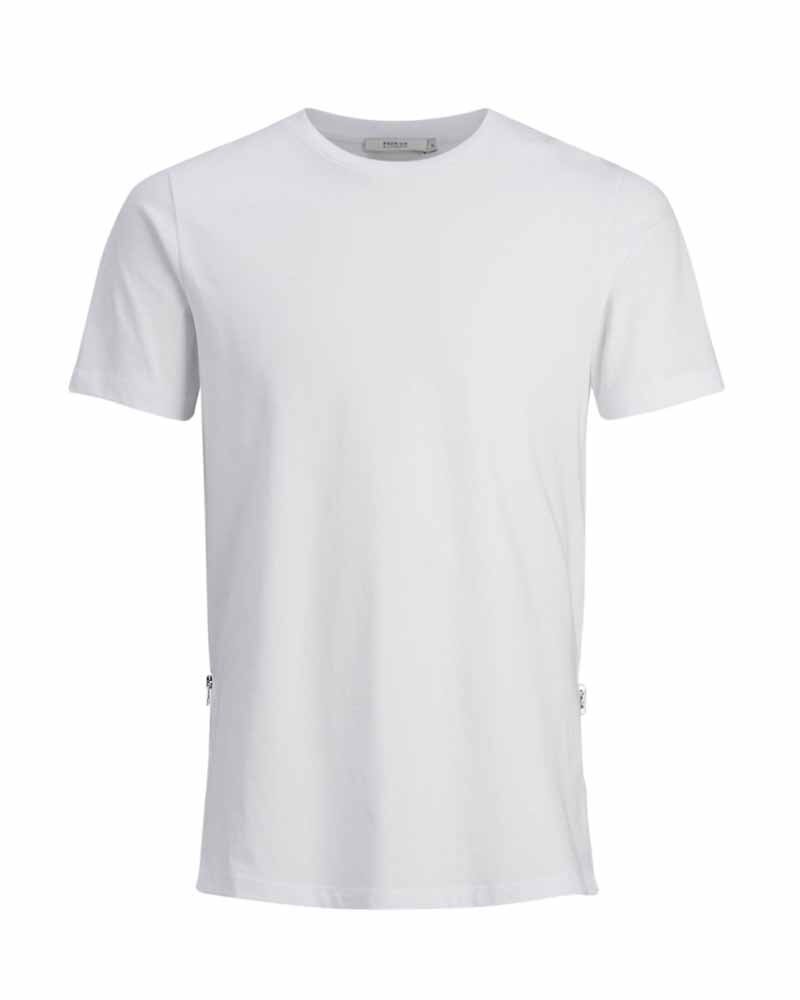 Madden Zip T-Shirt Herr Vit - Jack & Jones