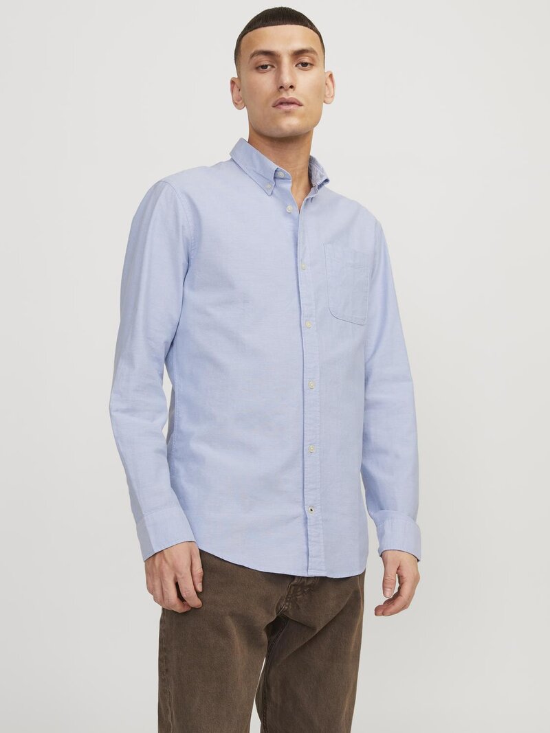 Oxford Shirt Men Cashmere Blue Jack & Jones