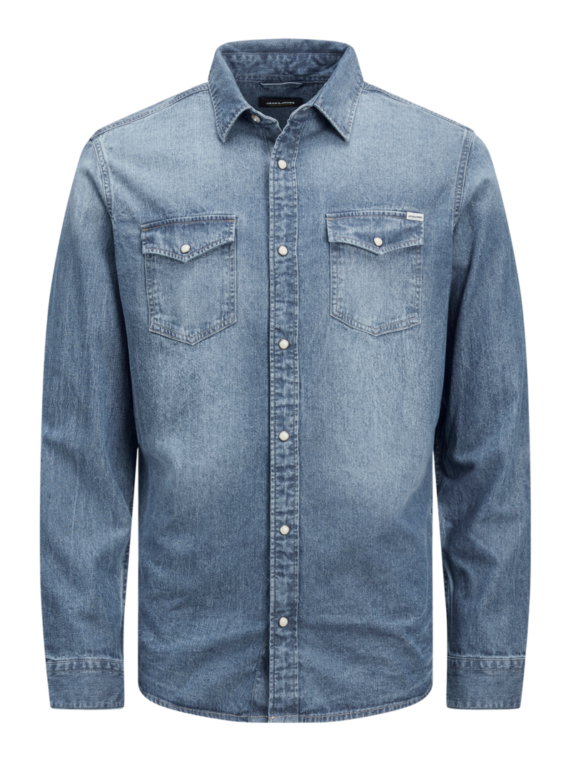 Sheridan Skjorta Herr Medium Blue Denim Jack & Jones