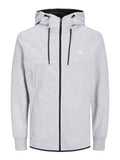 Air Sweet Zip Hood Men Light Grey Melange Jack & Jones Air Sweet Zip Hood Men Light Grey Melange