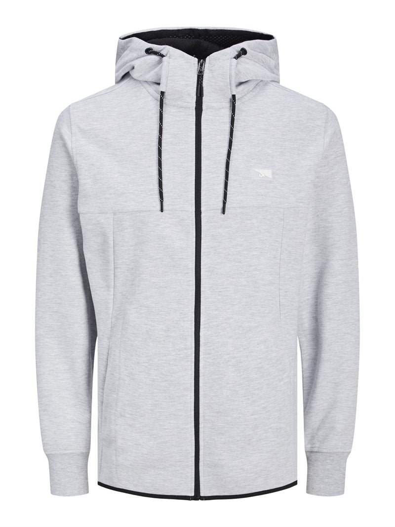 Air Sweet Zip Hood Herr Light Grey Melange Jack & Jones Air Sweet Zip Hood Herr Light Grey Melange