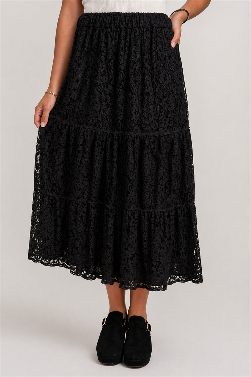 Janice Lace Skirt Women Black Chica London | Smilebutiken - Caramelle Fashion