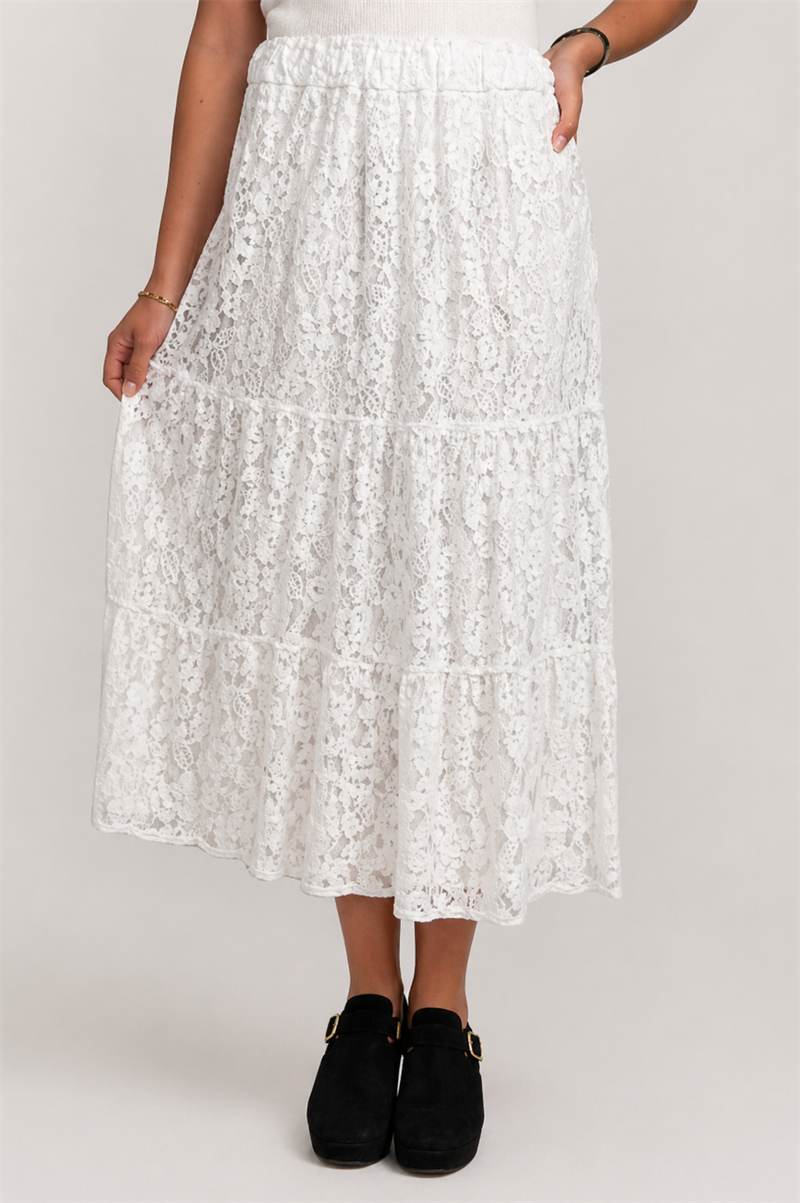 Janice Pencil Skirt Women White Chica London | Smilebutiken - Caramelle Fashion