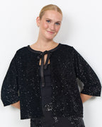 Jasleen 3 Paljettkofta Svart Black | Smilebutiken - Soyaconcept