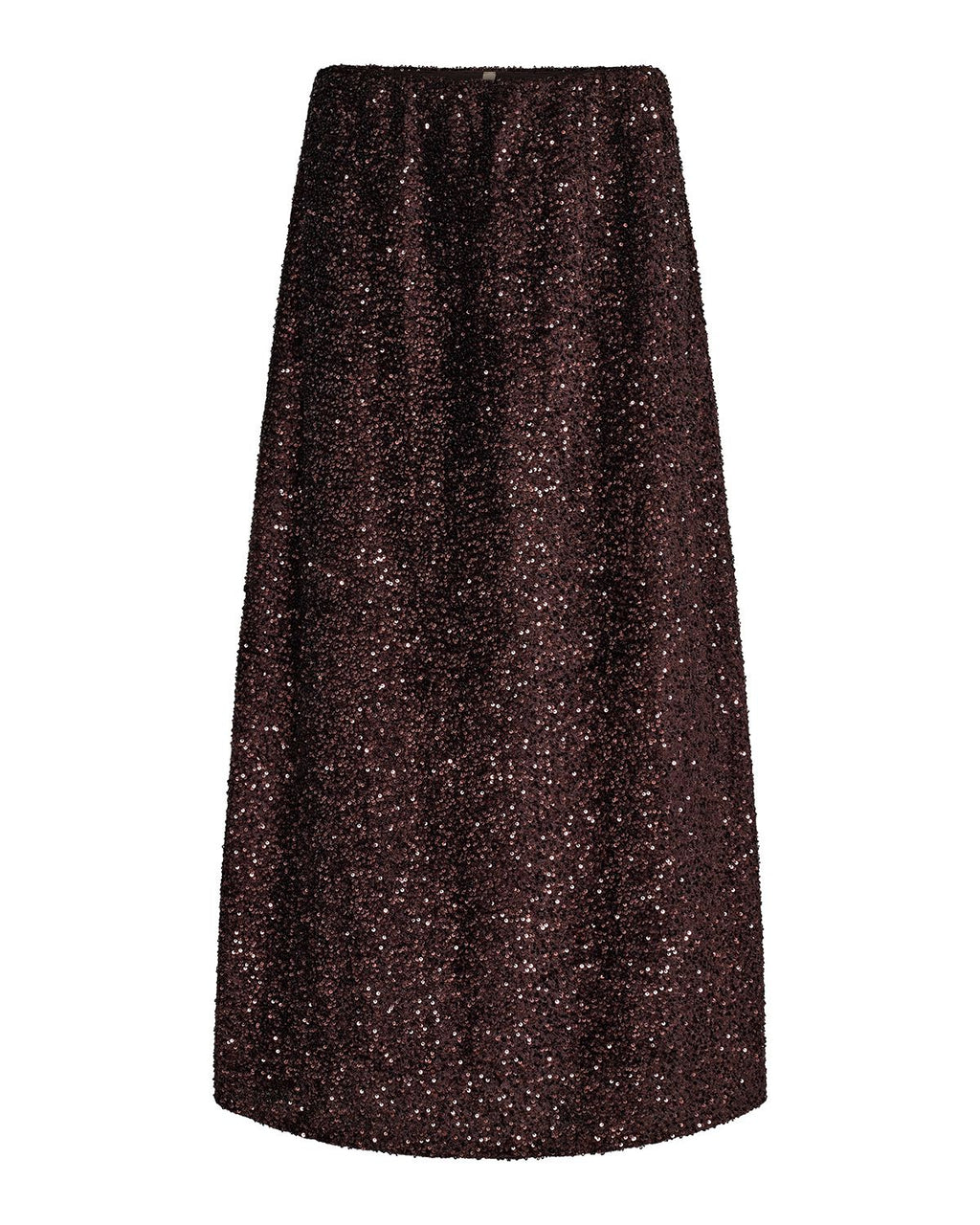 Jasleen 4 Paljettkjol Midilång Brun Chocolate Plum | Smilebutiken - Soyaconcept
