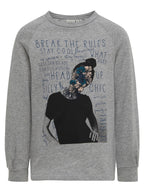Jax Bru Light Sweat Grey Melange Kids Name it