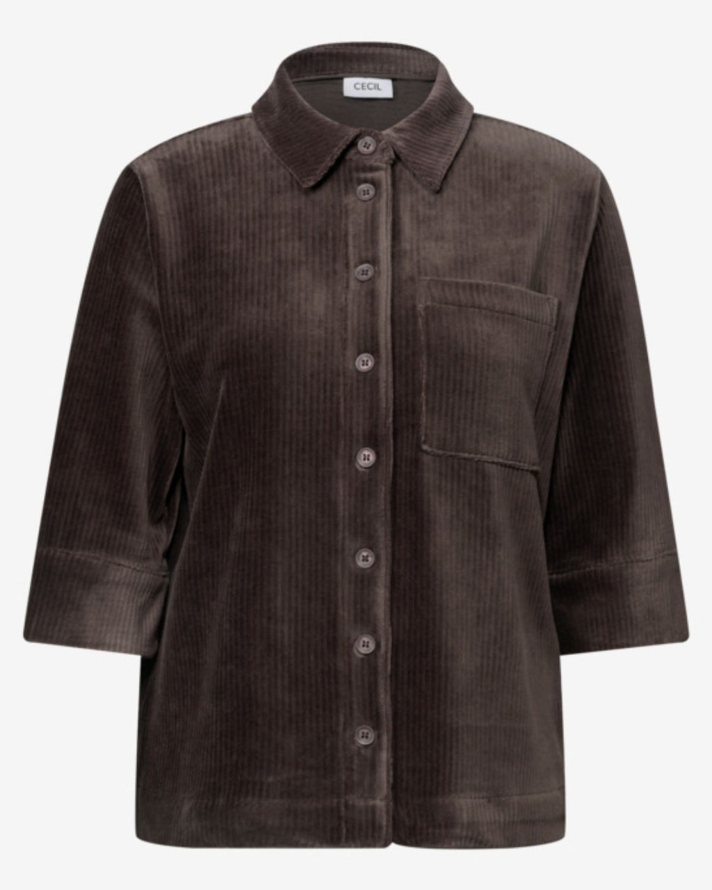 Jersey Manchester Skjorta Dam Brun Truffle Brown | Smilebutiken - Cecil