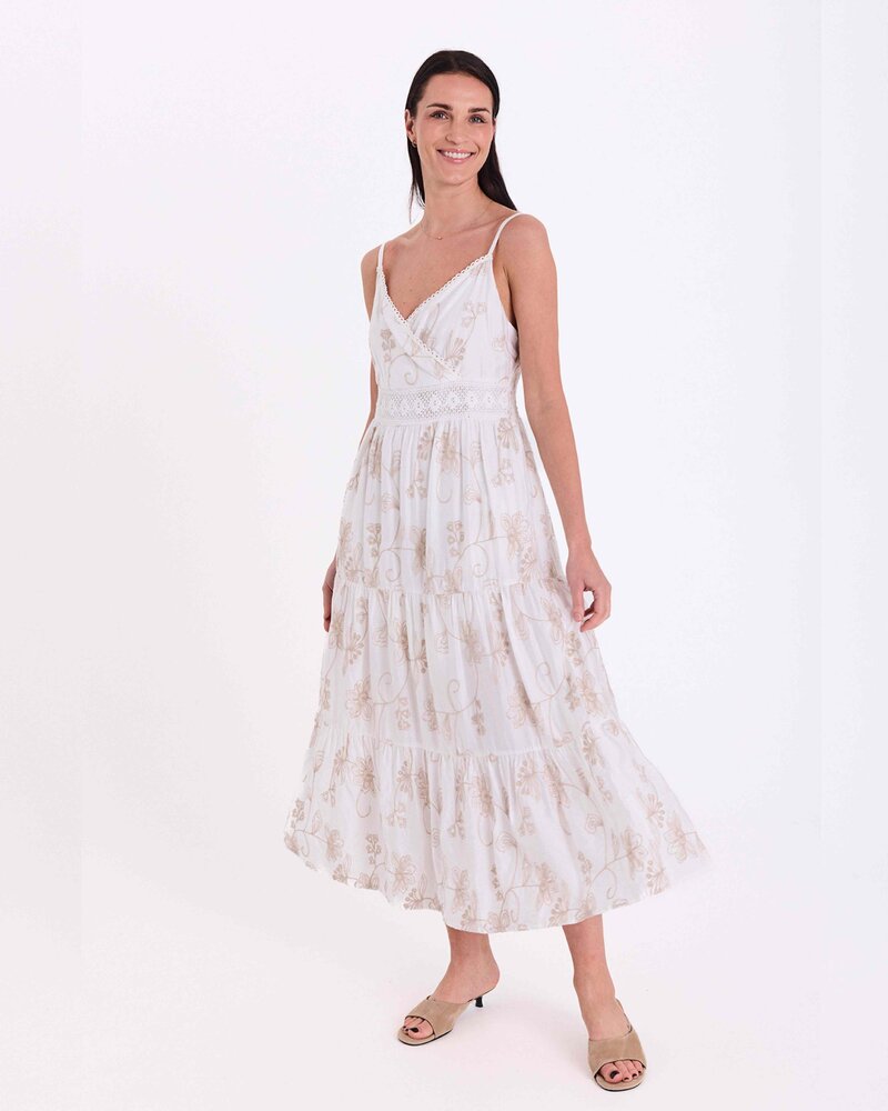 Jola Dress Women Brilliant White W Moonbeam | Smilebutiken - Freequent