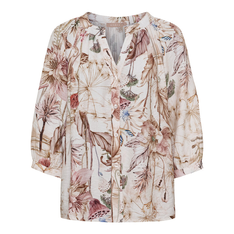 Jordan V-ringad Blus Dam Beige | Smilebutiken - Marta du Chateau
