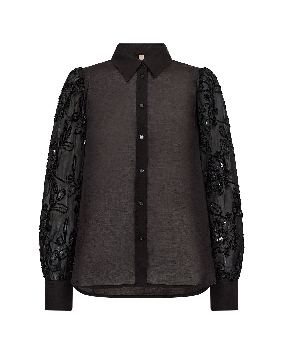 Jorid 1 Blus med Glitterärmar Svart Black | Smilebutiken - Soyaconcept
