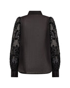 Jorid 1 Blus med Glitterärmar Svart Black | Smilebutiken - Soyaconcept