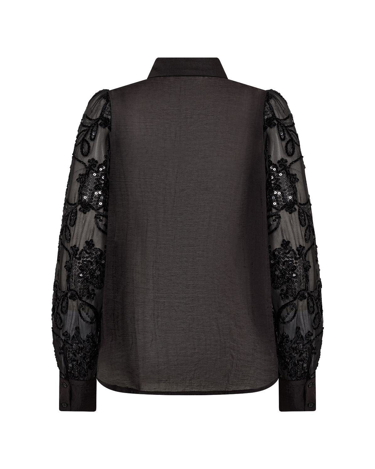Jorid 1 Blus med Glitterärmar Svart Black | Smilebutiken - Soyaconcept
