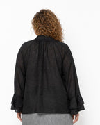 Judit 4 Blus med knyt Dam Svart Black | Smilebutiken - Wasabiconcept
