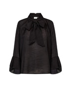 Judit 4 Blus med knyt Dam Svart Black | Smilebutiken - Wasabiconcept