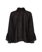 Judit 4 Blus med knyt Dam Svart Black | Smilebutiken - Wasabiconcept