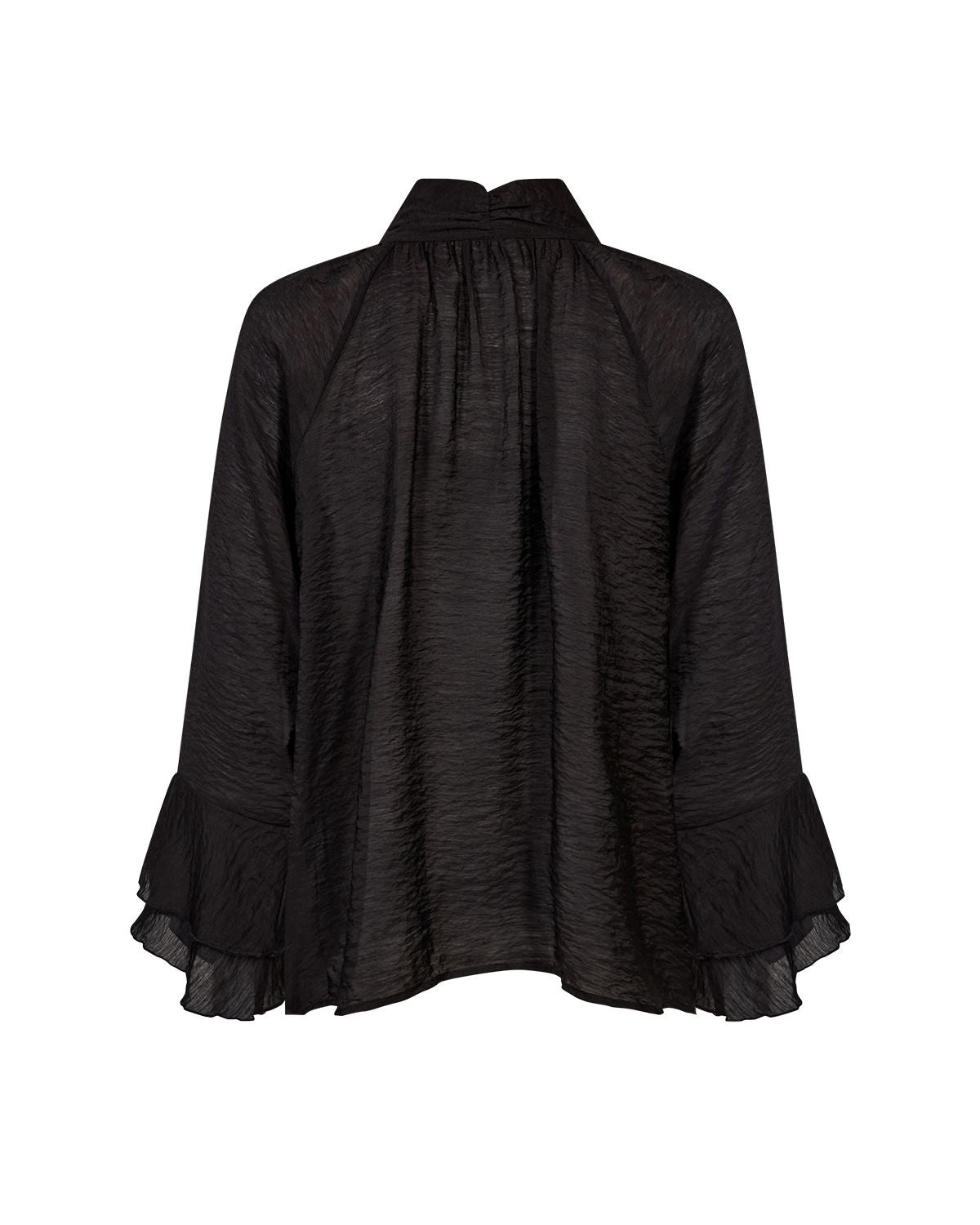 Judit 4 Blus med knyt Dam Svart Black | Smilebutiken - Wasabiconcept