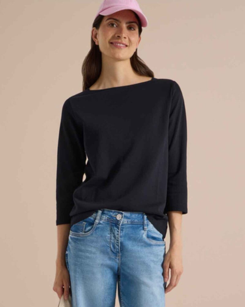 Kaia Tröja Med Båthals Dam Black | Smilebutiken - Cecil