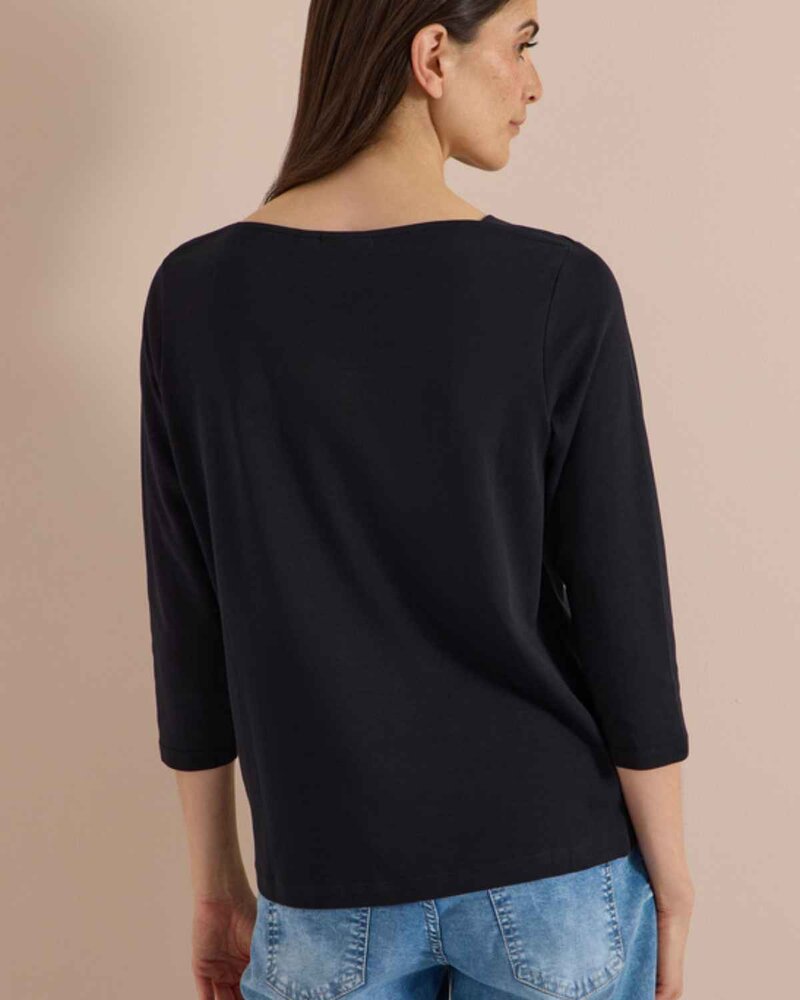 Kaia Boat Neck Sweater Women Black Cecil | Smilebutiken - Cecil