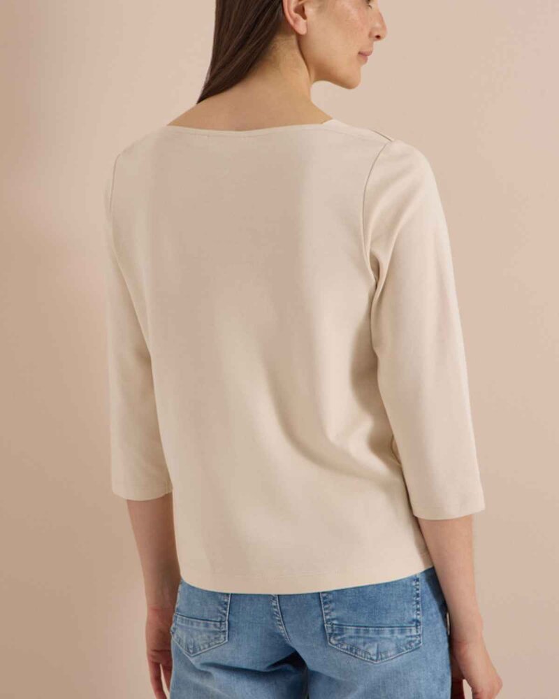 Kaia Tröja Med Båthals Dam Pearl Beige | Smilebutiken - Cecil