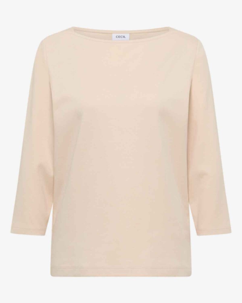 Kaia Tröja Med Båthals Dam Pearl Beige | Smilebutiken - Cecil