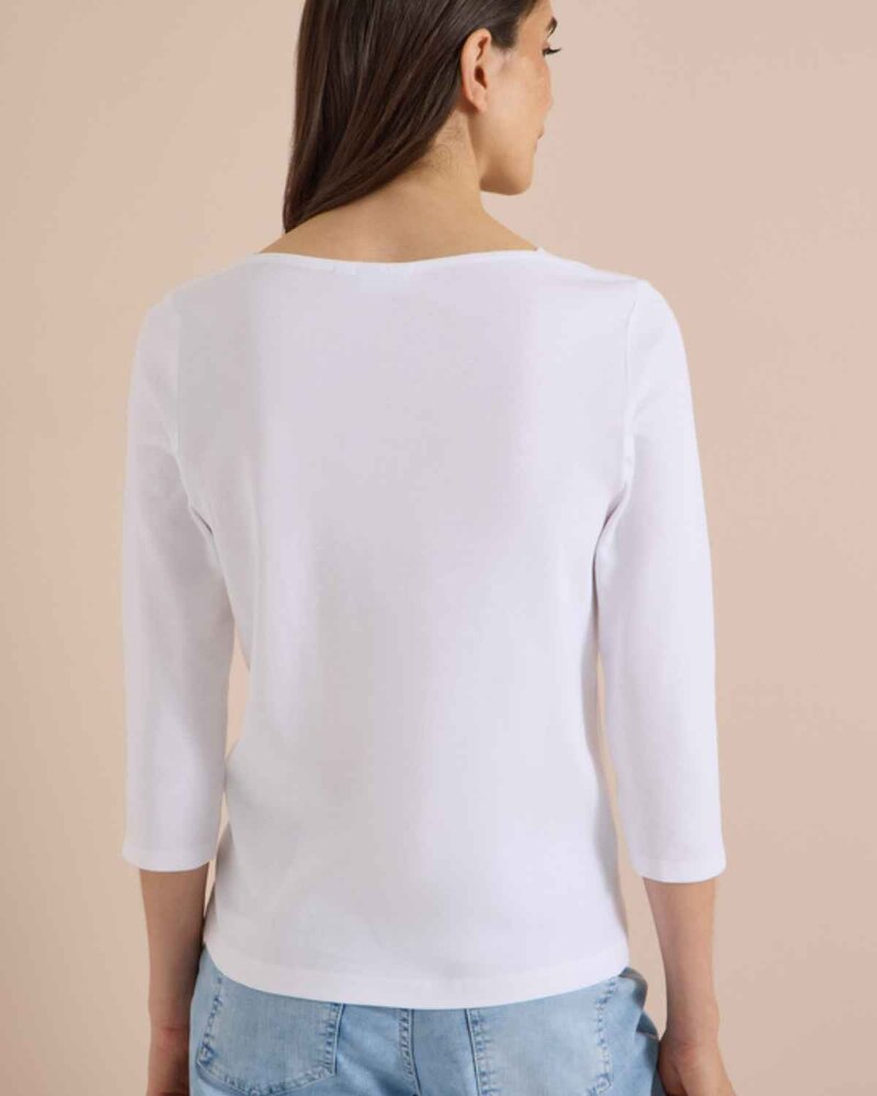 Kaia Boat Neck Jumper White Cecil | Smilebutiken - Cecil