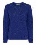 Kamila Crew Neck Pullover Women China Blue | Smilebutiken - Micha