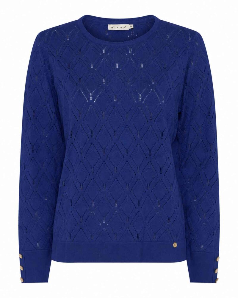 Kamila Crew Neck Pullover Women China Blue | Smilebutiken - Micha
