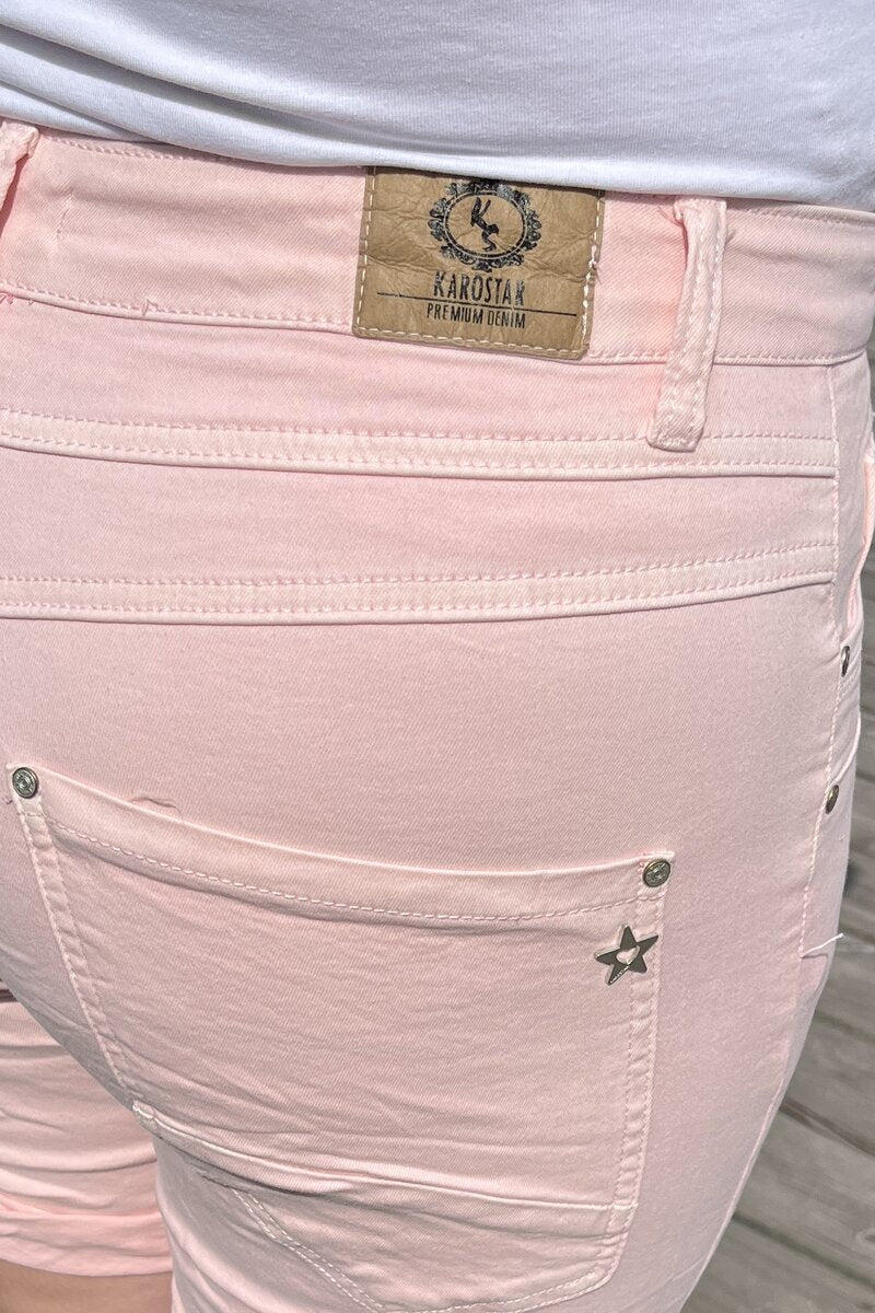 Karostar Shorts Denim Dam Pink Caramelle Fashion