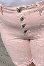 Karostar Shorts Denim Dam Pink Caramelle Fashion